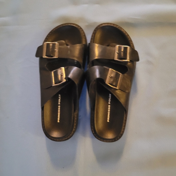 Princess polly black chunky sandals - Picture 5 of 7